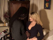 blonde white wife with black lover - interracial cuckold