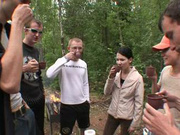 russian swingers have sex while on campingtrip