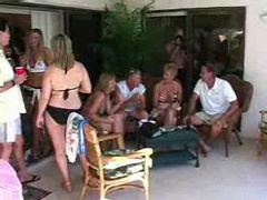 mature swinger pool party