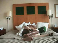 White wife gets pounded by her black lover in hotel room