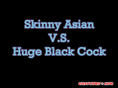 skinny asian vs Big Black Cock
