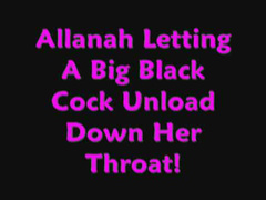 allanah letting a big black cock unload down her throat
