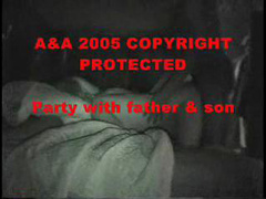 white bitch fucks father and son
