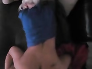 Phat ass blonde gets long stroke from black cock