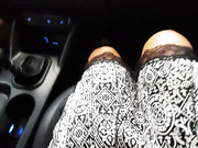 Sexy stepmom seduces a taxi driver and lets him grope her