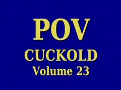 Blonde Hot wife in hot pov sex and pov blowjob action as she sucks and fucks you and strapon fucking and sucking after she locks you in chastity and makes you eat her creampies and watch her fuck her lover and eat another creampie