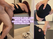Cuckold Cum lick EP 5 - Sexy Mary Cheats with the Constructor , and made her Cuck lick his cum from her Feet - CK - CUM LICK - CUCKOLD - FOOT WORSHIP - FOOT HUMILIATION - CUMSHOT - DOMINATION - BLOWJOB - SEX - SOLES - HIGH HEELS -