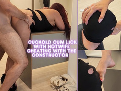 Cuckold Cum lick EP 5 - Sexy Mary Cheats with the Constructor , and made her Cuck lick his cum from her Feet - CK - CUM LICK - CUCKOLD - FOOT WORSHIP - FOOT HUMILIATION - CUMSHOT - DOMINATION - BLOWJOB - SEX - SOLES - HIGH HEELS -