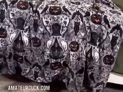 Cuckold cums quickly watchig his QOS wife get fucked by BBC bull