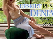 Upskirt pussy denial before my date
