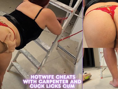 Cuckold Cum lick EP 4 - Sexy Hotwife cheats with the carpenter and made her Cuck lick his cum from her ass - CK - CUM LICK - CUCKOLD - FOOT WORSHIP - FOOT HUMILIATION - CUMSHOT - DOMINATION - BLOWJOB - SEX - SOLES - HIGH HEELS - 720p