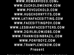 Hot wife Cuckold creampie POV blowjob and pov sex femdom facesitting creampie eating sissy big tits sph findom chastity strapon 0225