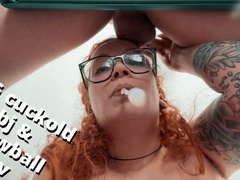 cuckold POV: sucking off my bull and spitting his cum on you - HD