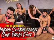 Nara and Syl Nifty makes cuck clean other men cum from their feet (1080 EN-sub) Foot Humiliation - Cum Eating - Cum Humiliation - Foot Cuckold - Condom Fetish - Cum Swallower - Chastity Male - Beta Man