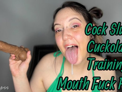 Cock Slut Cuckold Training Mouth Fuck POV
