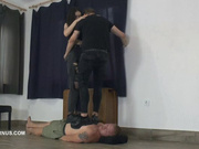 The couple happily kisses and makes love to each other while on the slave! B wmv