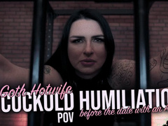 Goth Hotwife Cuckold humiliation before the date with an alpha POV - 4K | Black Nymphe