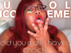 Did You Really Have a Choice? Bella Trixxx Bratty Cuckold Encouragement from Ebony Femdom Goddess 720p