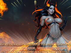 I bring your wife Lilith bringing the wife to orgasm with a hellish cock, while the cuckold is reduced to masturbating helplessly