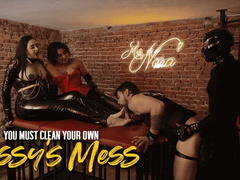 Two Girls and a CD fuck and humiliate a cuck ass-pussed slave (1080 EN -sub)