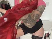 Using panties full of my bulls cum to wank your cock