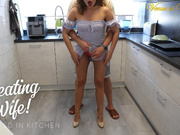 My husband's friend maked sure that we alone when i was in the kitchen cooking dinner