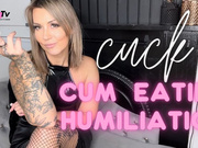 cuck cum eating humiliation