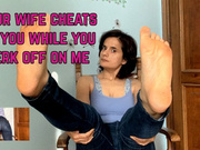 your wife cuckolds you while you jerk off watching me