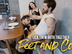 Nara serves feet and cock as breakfast for her cuck (1080 EN-sub)