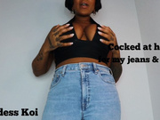 Cocked at home for jeans