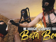 Nara and Agatha humiliate two cuck losers with used condoms (1080 EN-sub)