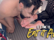 Nara footjob her cuck after bull covered her feet in cum on a speedboat (1080 EN-sub)