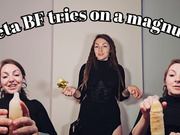 Beta boyfriend tries on a magnum WMV