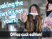 Office cuck eats a creampie WMV