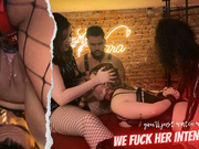 Duda and Nara punish submissive couple with hard pegging (720 EN-sub)