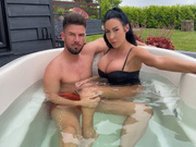 Wife and alpha findom hot tub fuck