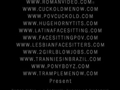 Jodi Taylor in hot cuckold hot wife sex creampie eating cuckold sex and pov blowjob and pov sex and chastity tease fucking lover while you watch pegging strapon and humiliating your small penis SPH CBT 23