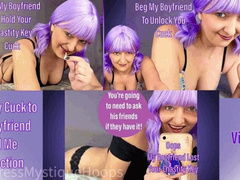 Chastity Cuck To My Boyfriend and Me Collection - Femdom POV Cuckolding and Keyholder Humiliation Fantasy with Mistress Mystique - WMV