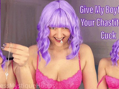 Give My Boyfriend Your Chastity Key Cuck - Cuckolding Femdom POV with Brat Mistress Mystique - MP4