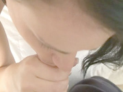 POV cuckold hot wife sex and pov blowjob creampie eating sex and chastity tease fucking lover while you watch and humiliating your small penis SPH CBT 748