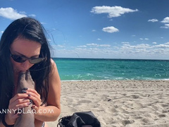 Nude Beach BBC Foot Worship By Lady Anaconda in Public - Mobile 320p