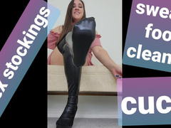 Latex Stockings Foot Cuckold